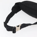PRADA Waist bag Nylon Black Silver Auth 180191-7