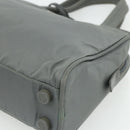 PRADA Hand Bag Nylon Gray Silver Auth 180192A-9