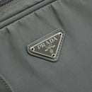 PRADA Hand Bag Nylon Gray Silver Auth 180192A-17