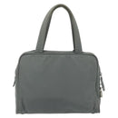 PRADA Hand Bag Nylon Gray Silver Auth 180192A-2