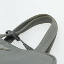 PRADA Hand Bag Nylon Gray Silver Auth 180192A-8