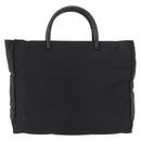 PRADA Hand Bag Nylon Black Silver Auth 180193-2