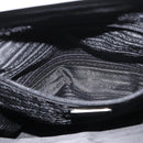 PRADA Hand Bag Nylon Black Silver Auth 180193-21