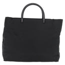 PRADA Hand Bag Nylon Black Silver Auth 180193-3