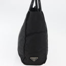 PRADA Hand Bag Nylon Black Silver Auth 180193-5