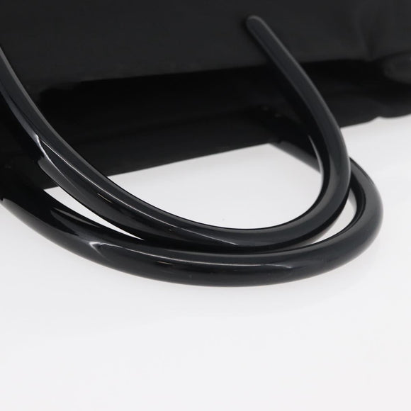 PRADA Hand Bag Nylon Black Silver Auth 180193