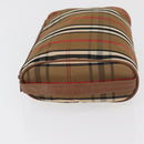 Burberry Nova Check Clutch Bag Canvas 2er Set Beige Auth 180194-11