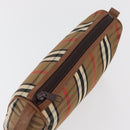 Burberry Nova Check Clutch Bag Canvas 2er Set Beige Auth 180194-12