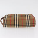 Burberry Nova Check Clutch Bag Canvas 2er Set Beige Auth 180194-13