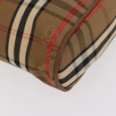 Burberry Nova Check Clutch Bag Canvas 2er Set Beige Auth 180194-14