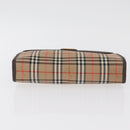 Burberry Nova Check Clutch Bag Canvas 2er Set Beige Auth 180194-6