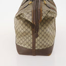 GUCCI GG Supreme Web Sherry Line Boston Bag PVC Beige Red Auth 180195-4