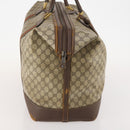 GUCCI GG Supreme Web Sherry Line Boston Bag PVC Beige Red Auth 180195-5