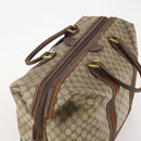 GUCCI GG Supreme Web Sherry Line Boston Bag PVC Beige Red Auth 180195-6