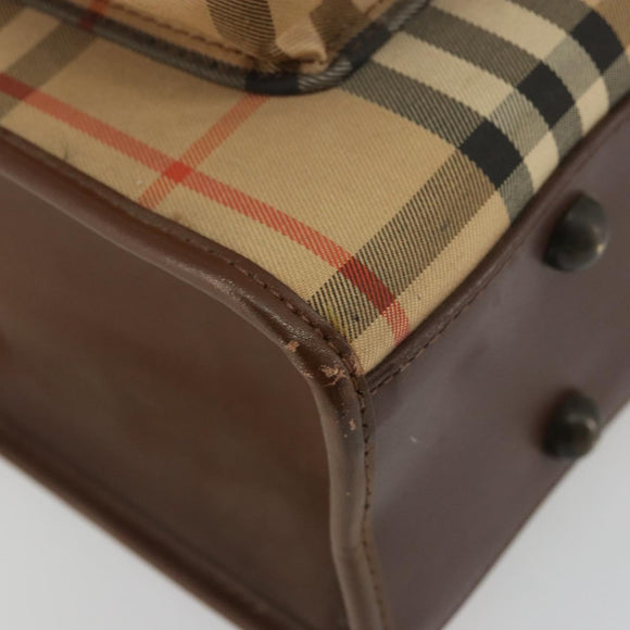 Burberrys Nova Check Business Bag Canvas 2way Beige Auth 180196