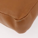 Chloe Shoulder Bag Leather Brown Gold Auth 180199-15
