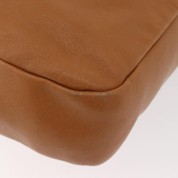 Chloe Shoulder Bag Leather Brown Gold Auth 180199