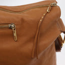 Chloe Shoulder Bag Leather Brown Gold Auth 180199-10