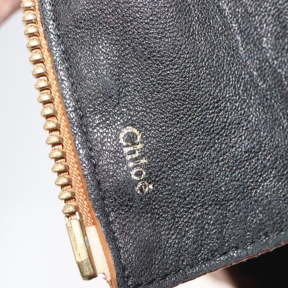 Chloe Shoulder Bag Leather Brown Gold Auth 180199