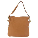 Chloe Shoulder Bag Leather Brown Gold Auth 180199-2