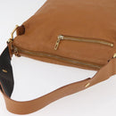 Chloe Shoulder Bag Leather Brown Gold Auth 180199-6