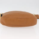 Chloe Shoulder Bag Leather Brown Gold Auth 180199-5