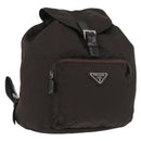 PRADA Rucksack Nylon Braun Silber Original 180200-1