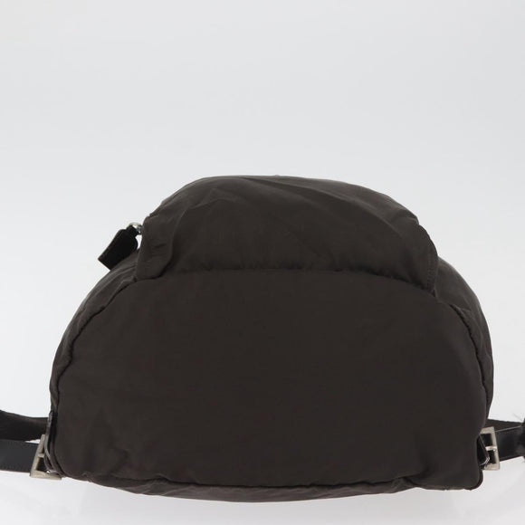 PRADA Rucksack Nylon Braun Silber Original 180200