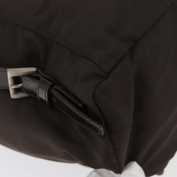 PRADA Rucksack Nylon Braun Silber Original 180200