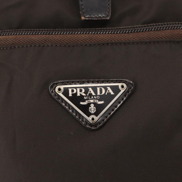 PRADA Rucksack Nylon Braun Silber Original 180200