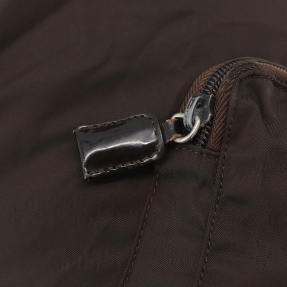 PRADA Rucksack Nylon Braun Silber Original 180200