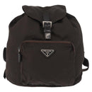 PRADA Rucksack Nylon Braun Silber Original 180200-13
