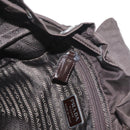 PRADA Rucksack Nylon Braun Silber Original 180200-27