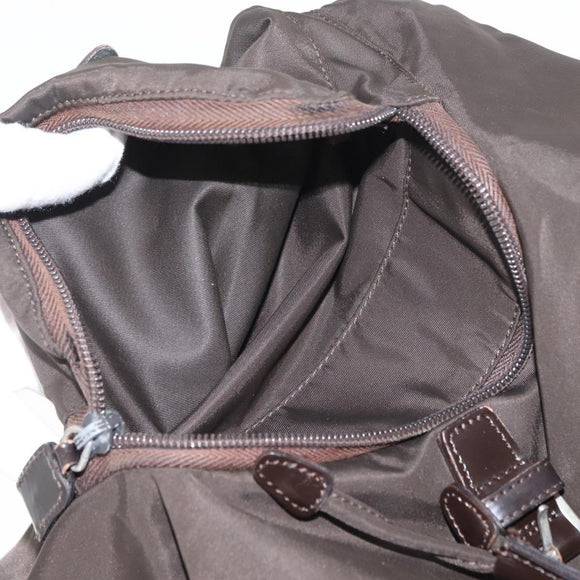 PRADA Rucksack Nylon Braun Silber Original 180200