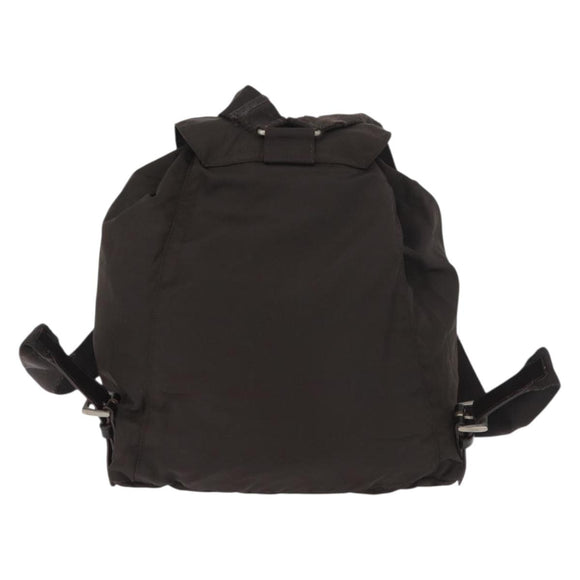 PRADA Rucksack Nylon Braun Silber Original 180200