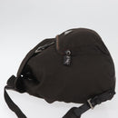 PRADA Rucksack Nylon Braun Silber Original 180200-4