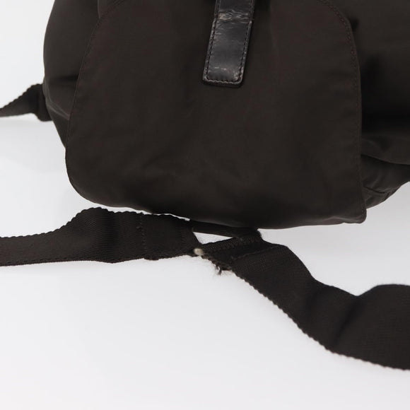 PRADA Rucksack Nylon Braun Silber Original 180200