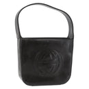 GUCCI Shoulder Bag Patent leather Brown Silver Auth 180202-1