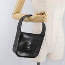 GUCCI Shoulder Bag Patent leather Brown Silver Auth 180202-21