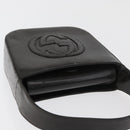 GUCCI Shoulder Bag Patent leather Brown Silver Auth 180202-6