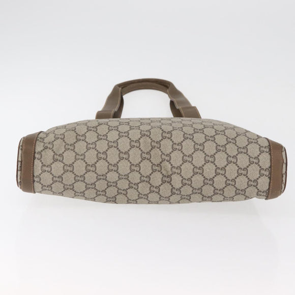 GUCCI GG Plus Supreme Tote Bag PVC Beige Auth 180203