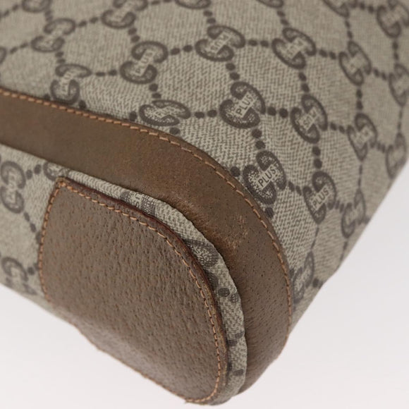 GUCCI GG Plus Supreme Tote Bag PVC Beige Auth 180203