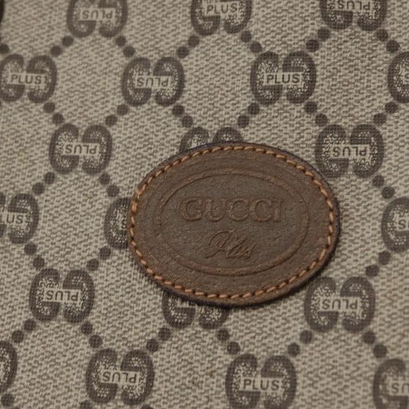 GUCCI GG Plus Supreme Tote Bag PVC Beige Auth 180203