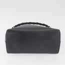GUCCI Bamboo Shoulder Bag Leather Black Gold Auth 180204-6
