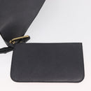 GUCCI Bamboo Shoulder Bag Leather Black Gold Auth 180204-19