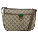 GUCCI GG Supreme Web Sherry Line Bag PVC Beige Gold 89 02 077 Auth 180205-1