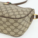 GUCCI GG Supreme Web Sherry Line Bag PVC Beige Gold 89 02 077 Auth 180205-10