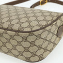 GUCCI GG Supreme Web Sherry Line Bag PVC Beige Gold 89 02 077 Auth 180205-12