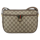 GUCCI GG Supreme Web Sherry Line Bag PVC Beige Gold 89 02 077 Auth 180205-2