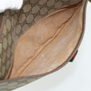 GUCCI GG Supreme Web Sherry Line Bag PVC Beige Gold 89 02 077 Auth 180205-22